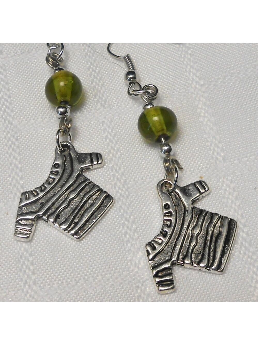 No 1329 Handmade earrings with Tibetan silver charms shirts